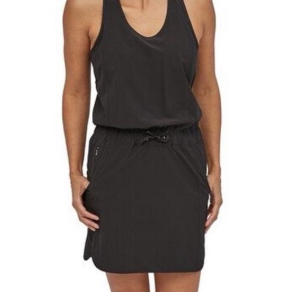 Patagonia Black Sleeveless Dress with Pockets - Picture 3 of 4